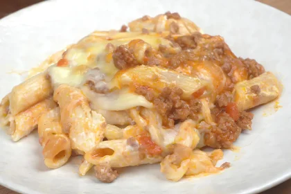 Como fazer Macarrão no Forno com Carne Moída e Creme de leite 2