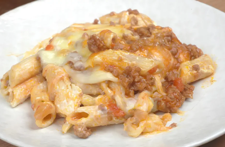Como fazer Macarrão no Forno com Carne Moída e Creme de leite 2
