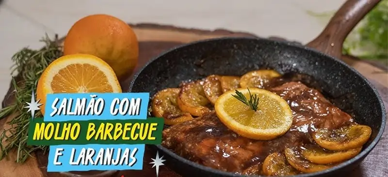Salmão ao Forno com Molho Barbecue e Laranja 2